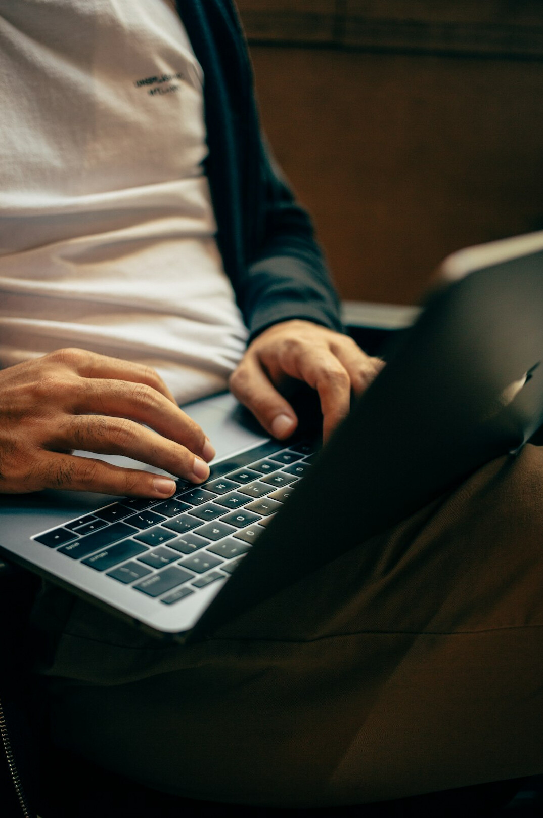 person studying at laptop